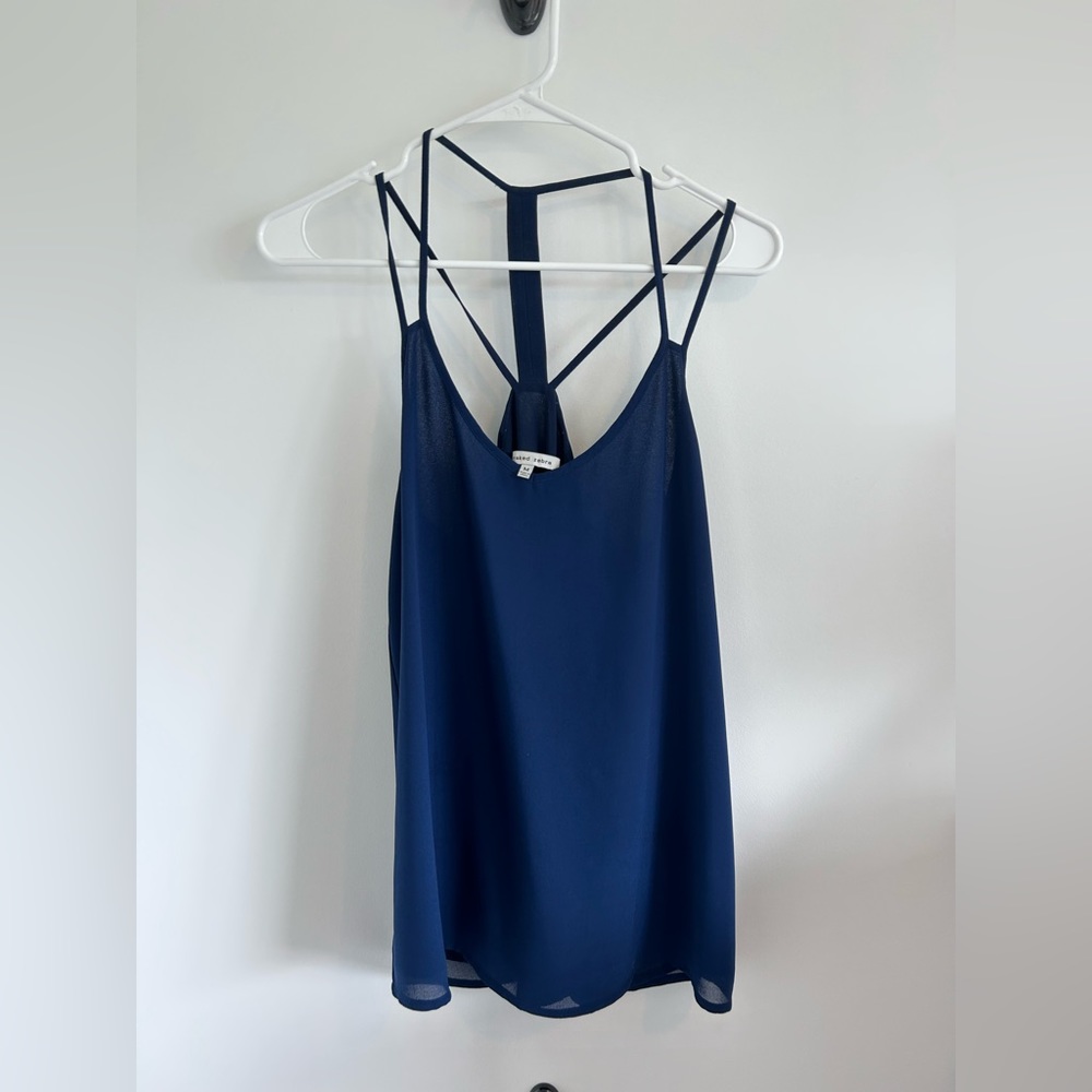 Naked Zebra navy tank top